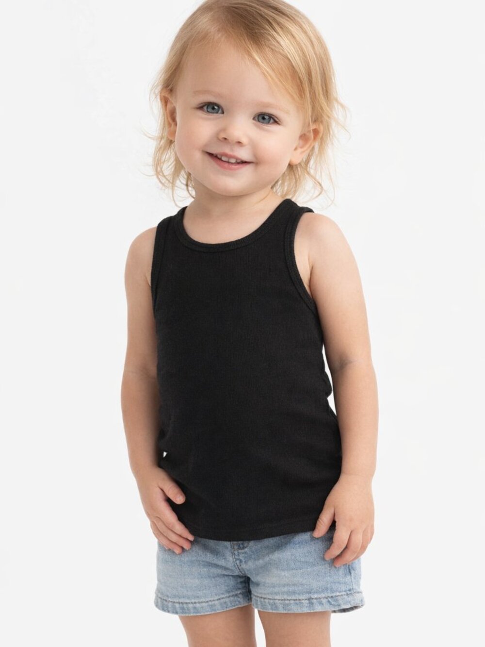Garanimals Girls Ribbed Stretch Tank Top Black Size 2T